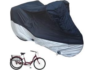 Adult Tricycle Cover fits Schwinn Westport and Meridian - Protect Your 3-Wheel Bike from Rain Dust Debris and Sun when Storing Outdoors or Indoors - Black ss400 75L x 30W x 44H