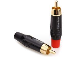 MOBOREST RCA Male Plug Adapter Audio Phono Gold Plated Solder 24K Gold Speaker Plugs RCA Jack Cable Connector Adapter(RCA Male-2pack) MOBOREST RCA Male Plug Adapter Audio Phono Gold Plated Solder 24K Gold Speaker Plugs RCA Jack Cable Connector Adapter(RCA Male-2pack)