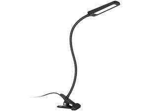 TROND LED Clamp Desk Lamp Task Light (9W 6000K Daylight 3-Level Dimmable Extra-Long Flexible Gooseneck) Adjustable Eye-Care Clamp Light for Painting Workbench Craftwork Reading or Sewing