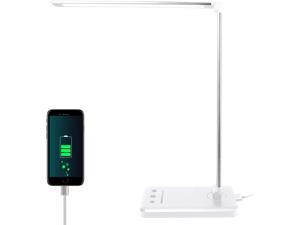LED Desk Lamps with USB Charging Port Battery Operated Desk Lamps Adjustable Eye Protecting Table Lamp with 5 Brightness Levels and 5 Colors Cordless Table Lamp for Reading Working