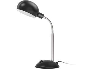 LEPOWER Metal Desk Lamp Flexible Goose Neck Table Lamp Eye-Caring Study Desk Lamp with E12 Lamp Base Adjustable Desk Lamp for Living Room Bedroom Study Room and Office (Black)