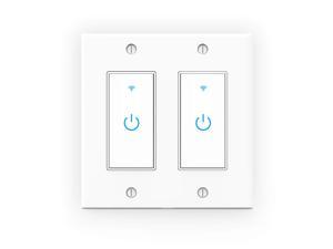 WiFi Light Switch Smart Switch 2 Gang Touch Wall Switch - Compatible with Alexa Google Assistant and IFTTT