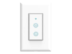Nexete Smart Wi-Fi Double Light Switch 2 in1 Single Pole Switch Compatible with Alexa Google Assistant & IFTTTRemote Control Timing Function No Hub Required (1-Pack Double Smart Switch)