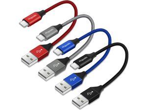 4Pack 1ft Short USB Type C Cable 42A Fast Charging etguuds USB A to USB C Cable Nylon Braided for Samsung Galaxy S23 S22 S21 S20 S10 S9 S8 Ultra S10E A10e A20 A51 A71 Note 20 10 9 8 Moto G8 G