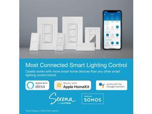 Lutron Caseta Smart Home Dimmer Switch and Pico Remote Kit Works with Alexa Apple HomeKit and the Google Assistant | P-PKG1WB-WH | White