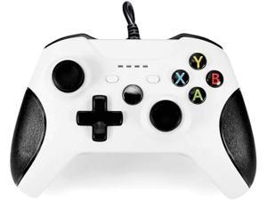 Wired Controller for Xbox One Wired Xbox One Game Controller with Dual Vibration and Advanced Design USB Gamepad Joypad Controller for Xbox One/S/X/PC with Win 7/8/10 (White)