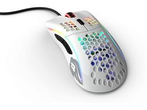 Glorious Gaming Mouse - Glorious Model D Honeycomb Mouse - Superlight RGB PC Mouse - 68 g - Glossy White Wired Mouse