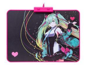 Thermaltake Tt Esports Draconem RGB Hatsune Miku Edition Gaming Mouse Pad High DPI Compatible Hard Surface Non-Slip Rubber Base 13.98X10.04X0.16 MP-DCM-RGBHMS-09 Thermaltake Tt Esports Draconem RGB Hatsune Miku Edition Gaming Mouse Pad High DPI Compatible Hard Surface Non-Slip Rubber Base 13.98X10.04X0.16 MP-DCM-RGBHMS-09