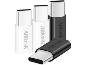 ARKTEK USB-C Adapter Mini Aluminum Mirco USB (Female) to USB C (Male) Syncing Data Transfer and Charging Compatible with Chromebook Galaxy S20 Note 10 Pixel 4 and More (Black/White 4 Packs) ARKTEK USB-C Adapter Mini Aluminum Mirco USB (Female) to USB C (Male) Syncing Data Transfer and Charging Compatible with Chromebook Galaxy S20 Note 10 Pixel 4 and More (Black/White 4 Packs)