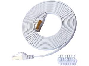 Cat 7 Ethernet Cable 15 ft LAN Cable Internet Network Cord for PS4, Xbox, Router, Modem, Gaming, White Flat Shielded 10 Gigabit RJ45 High Speed Computer Patch Wire. Cat 7 Ethernet Cable 15 ft LAN Cable Internet Network Cord for PS4, Xbox, Router, Modem, Gaming, White Flat Shielded 10 Gigabit RJ45 High Speed Computer Patch Wire.