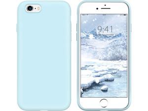 iPhone 6 Case iPhone 6s Case GUAGUA Liquid Silicone Soft Gel Rubber Slim Lightweight Microfiber Lining Cushion Texture Cover Shockproof Protective Anti-Scratch Phone Case for iPhone 6/6s Sky Blue
