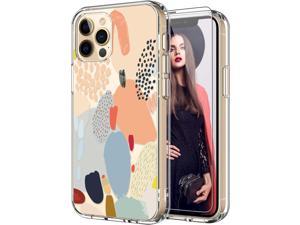 iPhone 12 Pro Max Case with Screen ProtectorClear with Cute Colorful Blooming Floral Patterns for Girls WomenSlim Fit TPU Cover Protective Phone Case for iPhone 12 Pro Max 67