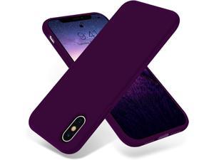 OTOFLY Liquid Silicone Gel Rubber Full Body Protection Shockproof Case for iPhone Xs/iPhone X??Anti-Scratch&Fingerprint Basic-Cases??Compatible with iPhone X/iPhone Xs 5.8 inch (2018) (Purple)