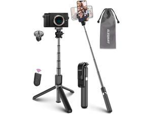 Selfie Stick Tripod ELEGIANT Lightweight Aluminum All in One Extendable Selfie Stick Bluetooth with Remote Compatible with iPhone 12/12 Pro/11/XS Max/XS/XR/8P Galaxy S20/S10/S9 Gopro Small Camera Selfie Stick Tripod ELEGIANT Lightweight Aluminum All in One Extendable Selfie Stick Bluetooth with Remote Compatible with iPhone 12/12 Pro/11/XS Max/XS/XR/8P Galaxy S20/S10/S9 Gopro Small Camera