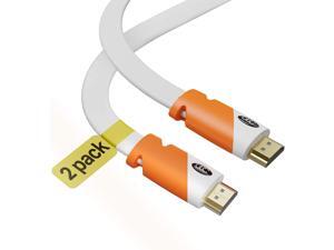 Flat HDMI Cable 6 ft (2 Pack) Supports 4k Ultra hd Video at 60 Hz 3D 2160p - HDMI Latest Standard - HDCP 2.2 Compliant CL3 Rated - 6 Feet Flat HDMI Cable 6 ft (2 Pack) Supports 4k Ultra hd Video at 60 Hz 3D 2160p - HDMI Latest Standard - HDCP 2.2 Compliant CL3 Rated - 6 Feet
