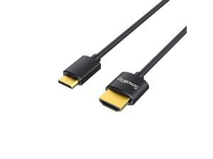 Mini HDMI to HDMI Cable SmallRig Ultra Thin HDMI Cable 55cm/1.8Ft Super Flexible Slim High Speed 4K 60Hz HDR HDMI 2.0 Compatible with Sony HDR-XR50 Nikon Z6 Z7 Canon EOS RP EOS R - 3041 Mini HDMI to HDMI Cable SmallRig Ultra Thin HDMI Cable 55cm/1.8Ft Super Flexible Slim High Speed 4K 60Hz HDR HDMI 2.0 Compatible with Sony HDR-XR50 Nikon Z6 Z7 Canon EOS RP EOS R - 3041