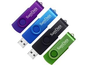 SamData 64GB USB Flash Drives 4 Pack 64GB Thumb Drives Memory Stick Jump Drive with LED Light for Storage and Backup (4 Colors: Black Blue Green Purple) SamData 64GB USB Flash Drives 4 Pack 64GB Thumb Drives Memory Stick Jump Drive with LED Light for Storage and Backup (4 Colors: Black Blue Green Purple)
