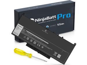 NinjaBatt Laptop Battery for Dell E7470 J60J5 E7270 MC34Y WYWJ2 451BBSY 451BBSU R1V85 242WD 1W2Y2 PDNM2 F1KTM 5F08V GG4FM NJJ2H R97YT 0MC34Y 0F1KTM P26S J6OJ5  High Performance 7655Wh
