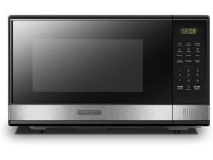 BLACK+DECKER EM031MB11 Digital Microwave Oven with Turntable Push-Button Door Child Safety Lock 1000W 1.1cu.ft Stainless Steel 1.1 Cu.ft BLACK+DECKER EM031MB11 Digital Microwave Oven with Turntable Push-Button Door Child Safety Lock 1000W 1.1cu.ft Stainless Steel 1.1 Cu.ft