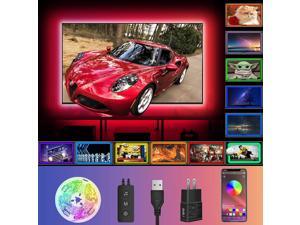 TV LED Backlight 13 ft USB LED Strip Lights for 43-75 inch TV USB TV Backlights Kit Sync to Music SMD 5050 RGB LED Strips with Bluetooth APP Control Bias Lighting for HDTV PC Monitor Mirror TV LED Backlight 13 ft USB LED Strip Lights for 43-75 inch TV USB TV Backlights Kit Sync to Music SMD 5050 RGB LED Strips with Bluetooth APP Control Bias Lighting for HDTV PC Monitor Mirror