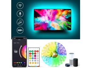 LED Lights for TV Backlight 55 Inch TV USB WiFi Smart LED Strip Lights Music Sync Compatible with Alexa RGBW 6500K White Color Changing Monitor Bias Lighting 12.5ft for 32-55&rdquoTVs LED Lights for TV Backlight 55 Inch TV USB WiFi Smart LED Strip Lights Music Sync Compatible with Alexa RGBW 6500K White Color Changing Monitor Bias Lighting 12.5ft for 32-55&rdquoTVs
