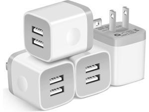 X-EDITION USB Wall Charger,4-Pack 2.1A Dual Port USB Cube Power Adapter Wall Charger Plug Charging Block Cube for Phone 8/7/6 Plus/X, Pad, Samsung Galaxy S5 S6 S7 Edge,LG, Android (White) X-EDITION USB Wall Charger,4-Pack 2.1A Dual Port USB Cube Power Adapter Wall Charger Plug Charging Block Cube for Phone 8/7/6 Plus/X, Pad, Samsung Galaxy S5 S6 S7 Edge,LG, Android (White)