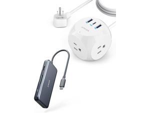 Anker USB C Hub PowerExpand+ 7-in-1 USB C Hub Adapter & Power Strip with USB C PowerExtend USB-C 3 Cube Anker USB C Hub PowerExpand+ 7-in-1 USB C Hub Adapter & Power Strip with USB C PowerExtend USB-C 3 Cube