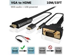 VGA to HDMI Cable 10M/30 Feet (Old PC to New TV/Monitor with HDMI)FOINNEX VGA to HDMI Cable with Audio for Connecting Old PCLaptop with a VGA Output to New MonitorHDTV.Male to Male All-in-ONE VGA to HDMI Cable 10M/30 Feet (Old PC to New TV/Monitor with HDMI)FOINNEX VGA to HDMI Cable with Audio for Connecting Old PCLaptop with a VGA Output to New MonitorHDTV.Male to Male All-in-ONE