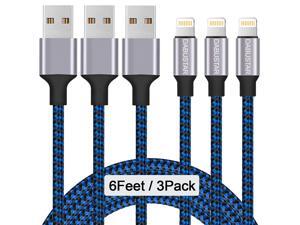 iPhone Charger DABUSTAR Nylon Braided Lightning Cable 3Pack 6ft Fast Charging High Speed Data Sync Cord Phone Connector Compatible with iPhone 12 11 Pro MAX XS MAX XR XS X 8 7 Plus 6S iPad Mini Air iPhone Charger DABUSTAR Nylon Braided Lightning Cable 3Pack 6ft Fast Charging High Speed Data Sync Cord Phone Connector Compatible with iPhone 12 11 Pro MAX XS MAX XR XS X 8 7 Plus 6S iPad Mini Air