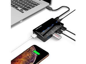 Powered USB 3.0 Hub 4-Port USB 3.0 Data Hub with One Smart Charging Port Up to 2.4A (BC1.2/iPad/iPhone/Tablet) with 12V/2A Power Adapter LED Indicator Hot Swapping Plug and Play Powered USB 3.0 Hub 4-Port USB 3.0 Data Hub with One Smart Charging Port Up to 2.4A (BC1.2/iPad/iPhone/Tablet) with 12V/2A Power Adapter LED Indicator Hot Swapping Plug and Play