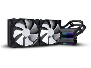 Phanteks (P-GO280MP_DBK01) Glacier One 280MP D-RGB AIO Liquid CPU Cooler Infinity Mirror Pump Cap Design 2X Silent 140mm MP PWM Fans Black Phanteks (P-GO280MP_DBK01) Glacier One 280MP D-RGB AIO Liquid CPU Cooler Infinity Mirror Pump Cap Design 2X Silent 140mm MP PWM Fans Black