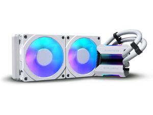 Phanteks (P-GO240MPH_DWT01) Glacier One 240MPH D-RGB AIO Liquid CPU Cooler Infinity Mirror Pump Cap Design 2X Silent 120mm MP PWM Fans 2X D-RGB Halos Fan Frames White Phanteks (P-GO240MPH_DWT01) Glacier One 240MPH D-RGB AIO Liquid CPU Cooler Infinity Mirror Pump Cap Design 2X Silent 120mm MP PWM Fans 2X D-RGB Halos Fan Frames White