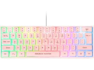 60% RGB Gaming Keyboard61 Keys RGB Backlit Wired Gaming Keyboard/Office Mini Keyboard for PC/Mac/Linux/Laptop(Pink) 60% RGB Gaming Keyboard61 Keys RGB Backlit Wired Gaming Keyboard/Office Mini Keyboard for PC/Mac/Linux/Laptop(Pink)