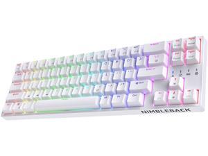 LTC NB681 Nimbleback Wired 65% Layout Mechanical Keyboard RGB Backlit Ultra-Compact 68 Keys Gaming Keyboard with Hot-Swappable Tactile Brown Switch and Stand-Alone Arrow/Control Keys White LTC NB681 Nimbleback Wired 65% Layout Mechanical Keyboard RGB Backlit Ultra-Compact 68 Keys Gaming Keyboard with Hot-Swappable Tactile Brown Switch and Stand-Alone Arrow/Control Keys White