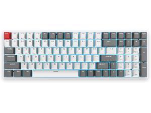 RK ROYAL KLUDGE RK100 100-key 96% Wired/Bluetooth/2.4G Wireless Mechanical Keyboard N-Key Rollover for Mac Windows Hot Swappable Keyboard Gateron Brown Switch Classic