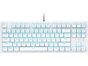 E-Yooso K-620 Mechanical Gaming Keyboard LED Backlit with Blue Switches RGB Side-lit Tenkeyless 87 Keys Anti-Ghosting for Mac PC White E-Yooso K-620 Mechanical Gaming Keyboard LED Backlit with Blue Switches RGB Side-lit Tenkeyless 87 Keys Anti-Ghosting for Mac PC White