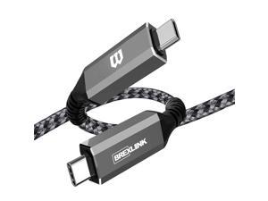 USB 4 Cable 5ft(USB-C to USB-C) BrexLink 40Gbps Data Transfer/ 100W 5A Charging/ 5K@60Hz Type-C Compatible with External SSD eGpu USB-C Docking Station MacBook (Grey) USB 4 Cable 5ft(USB-C to USB-C) BrexLink 40Gbps Data Transfer/ 100W 5A Charging/ 5K@60Hz Type-C Compatible with External SSD eGpu USB-C Docking Station MacBook (Grey)