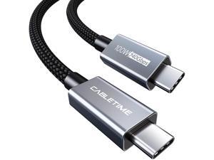 Thunderbolt 3 Cable 40Gpbs/100W/5ACabletime Thunderbolt 3 Certified USB C Cable Compatible with New MacBook Pro ThinkPad Yoga Alienware 17 and More (6.6FT/2M) Thunderbolt 3 Cable 40Gpbs/100W/5ACabletime Thunderbolt 3 Certified USB C Cable Compatible with New MacBook Pro ThinkPad Yoga Alienware 17 and More (6.6FT/2M)