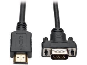Tripp Lite HDMI to VGA + Audio Adapter Converter Cable Active Low Profile HD15 M/M 1080p @ 60Hz 15ft 15 (P566-015-VGA)