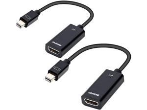 Mini DisplayPort to HDMI Adapter 2 Pack MacBook Air Benfei Mini DP Thunderbolt Microsoft Surface Pro 3/4 etc to HDMI Converter Gold-Plated Cord Compatible for MacBook Pro Mac Mini 