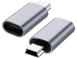 USB C to Mini USB 2.0 Adapter (2-Pack)Type C Female to Mini USB 2.0 Male Convert Connector Support Charge & Data Sync Compatible GoPro Hero 3+ MP3 Players Dash Cam Digital Camera GPS Receiver etc USB C to Mini USB 2.0 Adapter (2-Pack)Type C Female to Mini USB 2.0 Male Convert Connector Support Charge & Data Sync Compatible GoPro Hero 3+ MP3 Players Dash Cam Digital Camera GPS Receiver etc