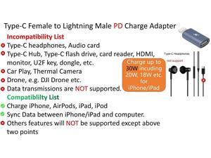 USB C Female to iOS 14 PD Fast Charge Adapter Compatible with iPhone 12 11 Pro Max XsXr 8 Plus76 iPad Air Mini Convert MacBook Pro Type-C Charging Cable to iPad Data SyncHolderCaseKey Chain USB C Female to iOS 14 PD Fast Charge Adapter Compatible with iPhone 12 11 Pro Max XsXr 8 Plus76 iPad Air Mini Convert MacBook Pro Type-C Charging Cable to iPad Data SyncHolderCaseKey Chain
