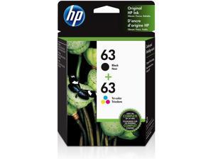 HP 63 | 2 Ink Cartridges | Black Tri-color | Works with HP DeskJet 1112 2100 Series 3600 Series HP ENVY 4500 Series HP OfficeJet 3800 Series 4600 Series 5200 Series | F6U61AN F6U62AN