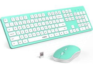Wireless Keyboard and Mouse Combo WisFox Ultra Slim Silent Computer Keyboard and Mouse Full Size Keyboard and Mouse Set for Laptop Computer and Desktop (Mint Green) Wireless Keyboard and Mouse Combo WisFox Ultra Slim Silent Computer Keyboard and Mouse Full Size Keyboard and Mouse Set for Laptop Computer and Desktop (Mint Green)