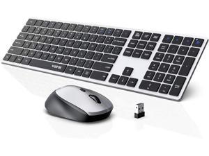 Wireless Keyboard and Mouse Combo WisFox 2.4G Full-Size Slim Thin Wireless Keyboard Mouse for Windows Computer Desktop PC Laptop Mac (Sliver and White) Wireless Keyboard and Mouse Combo WisFox 2.4G Full-Size Slim Thin Wireless Keyboard Mouse for Windows Computer Desktop PC Laptop Mac (Sliver and White)