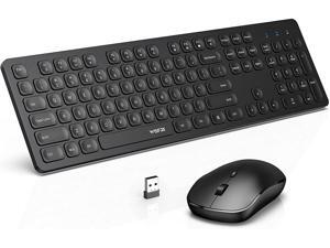 Wireless Keyboard and Mouse Combo WisFox Ultra Slim Silent Computer Keyboard and Mouse Full Size Keyboard and Mouse Set for Laptop Computer and Desktop (Black) Wireless Keyboard and Mouse Combo WisFox Ultra Slim Silent Computer Keyboard and Mouse Full Size Keyboard and Mouse Set for Laptop Computer and Desktop (Black)