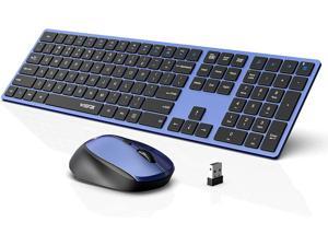 Wireless Keyboard and Mouse Combo WisFox 2.4G Full-Size Slim Thin Wireless Keyboard Mouse for Windows Computer Desktop PC Laptop Mac (Black and Blue) Wireless Keyboard and Mouse Combo WisFox 2.4G Full-Size Slim Thin Wireless Keyboard Mouse for Windows Computer Desktop PC Laptop Mac (Black and Blue)