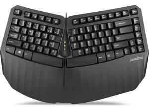 Perixx PERIBOARD-413B US Wired USB Ergonomic Compact Split Keyboard - 15.75x10.83x2.17 inches TKL Design - Black - US English Perixx PERIBOARD-413B US Wired USB Ergonomic Compact Split Keyboard - 15.75x10.83x2.17 inches TKL Design - Black - US English