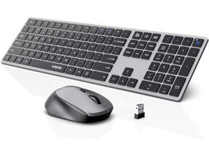Wireless Keyboard and Mouse Combo WisFox 2.4G Full-Size Slim Thin Wireless Keyboard Mouse for Windows Computer Desktop PC Laptop Mac (Silver and Gray) Wireless Keyboard and Mouse Combo WisFox 2.4G Full-Size Slim Thin Wireless Keyboard Mouse for Windows Computer Desktop PC Laptop Mac (Silver and Gray)