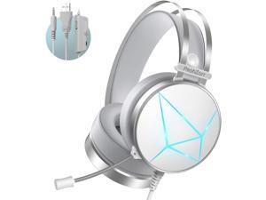 PeohZarr Gaming Headset with Microphone PS4 Headset with Crystal Clear Mic Xbox One Headset with 7.1 Surround Sound PS5 Headset for Girls White PC Gaming Headset Over Ear Headphones for Women PeohZarr Gaming Headset with Microphone PS4 Headset with Crystal Clear Mic Xbox One Headset with 7.1 Surround Sound PS5 Headset for Girls White PC Gaming Headset Over Ear Headphones for Women